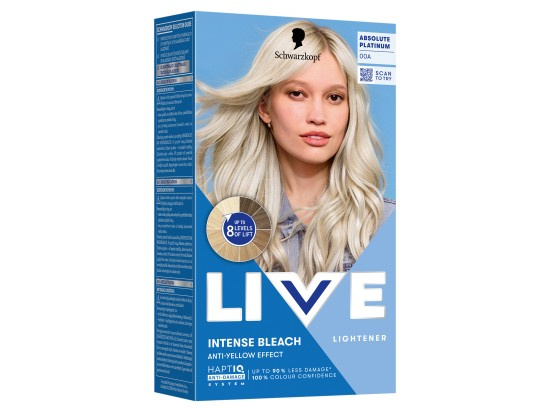 Schwarzkopf LIVE Intense Bleach odbarvovač na vlasy 00A Absolutní platinová 1 ks