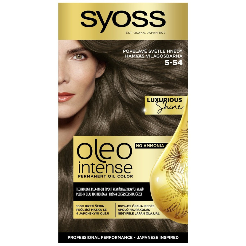 Syoss Oleo Intense barva na vlasy Popelavě světle hnědý 5-54