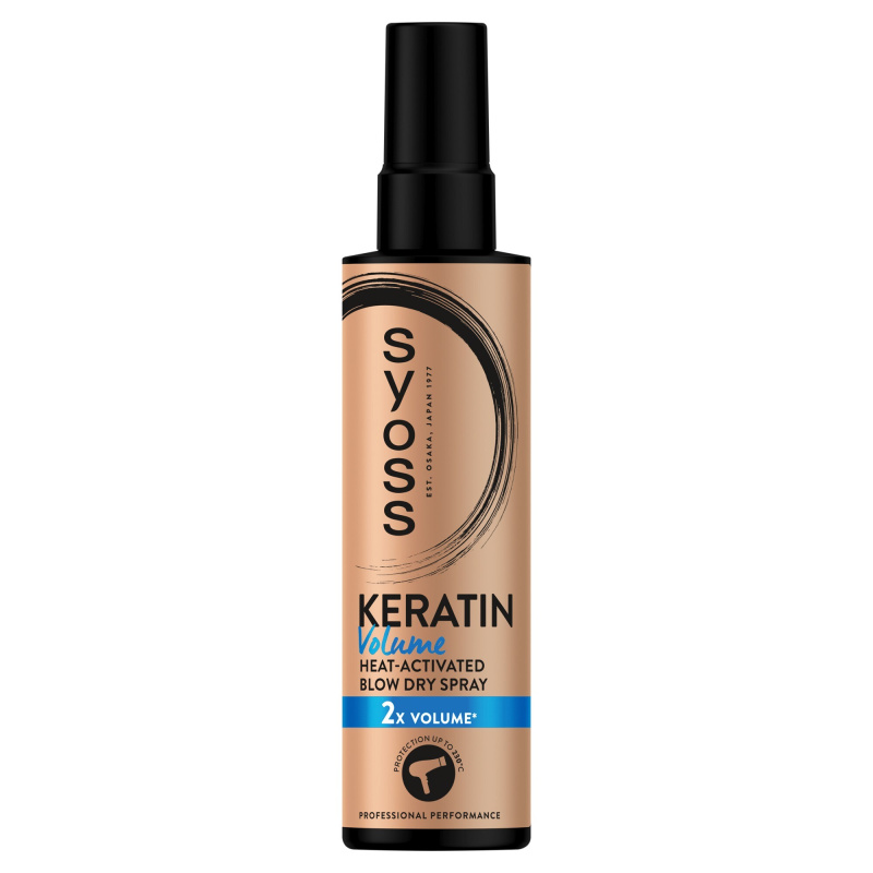 Syoss Keratin Volume sprej pro ochranu vlasů před teplem pro zvětšení objemu 200 ml