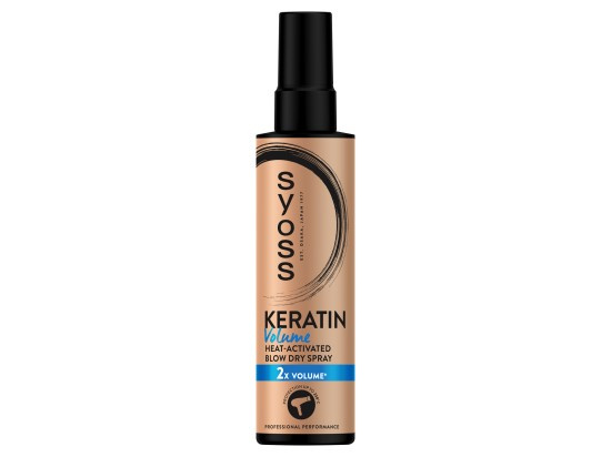 Syoss Keratin Volume sprej pro ochranu vlasů před teplem pro zvětšení objemu 200 ml