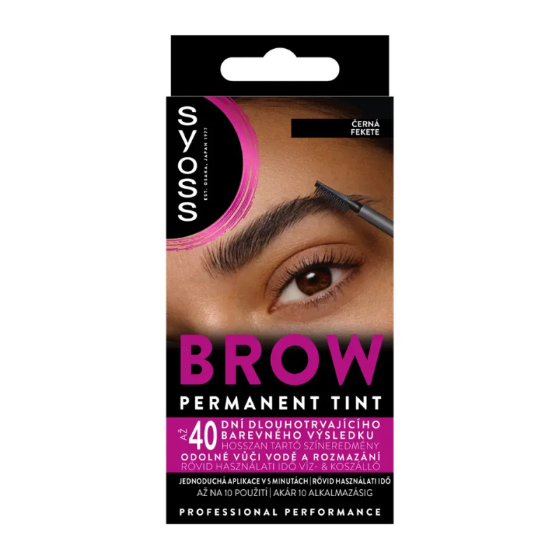 Syoss Brow Tint barva na obočí odstín Černá 10 ml