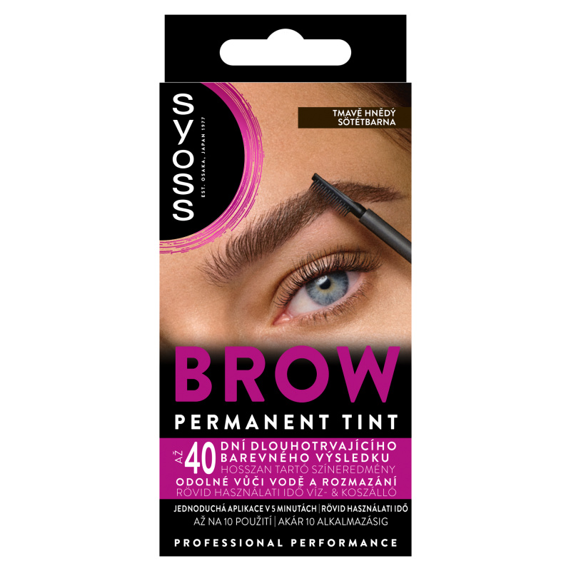 Syoss Brow Tint barva na obočí odstín Tmavě hnědá 10 ml
