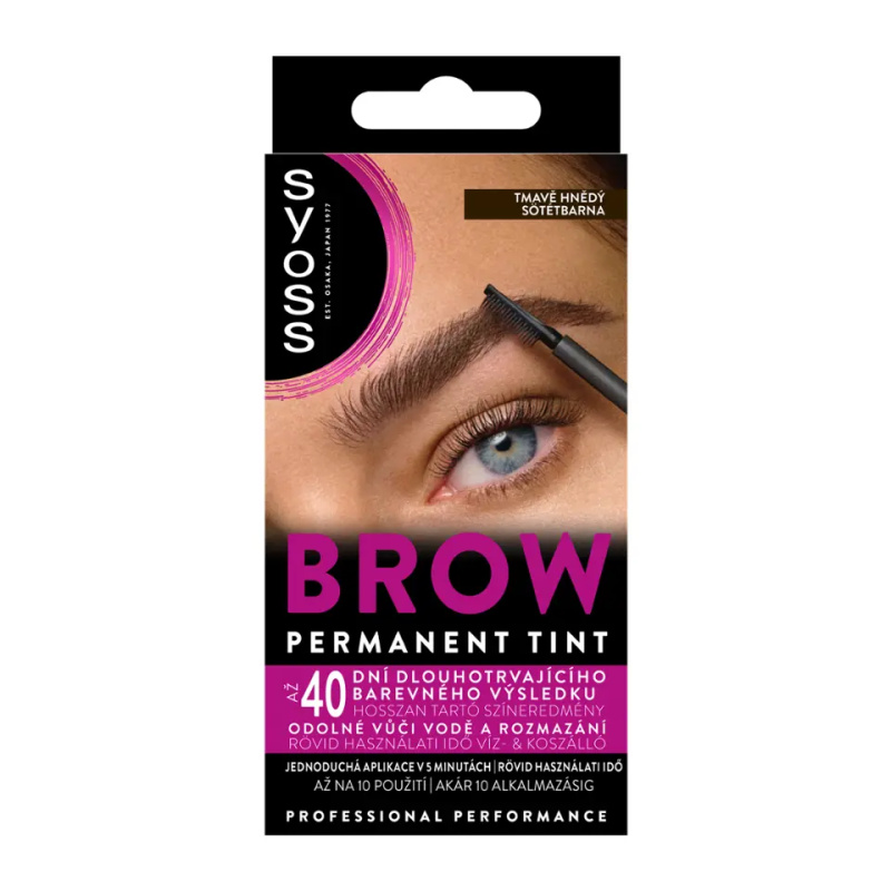Syoss Brow Tint barva na obočí odstín Tmavě hnědá 10 ml