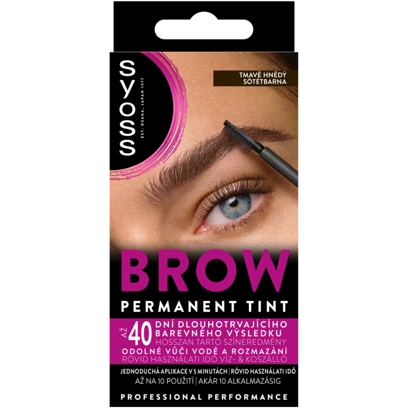 Syoss Brow Tint barva na obočí odstín Tmavě hnědá 10 ml