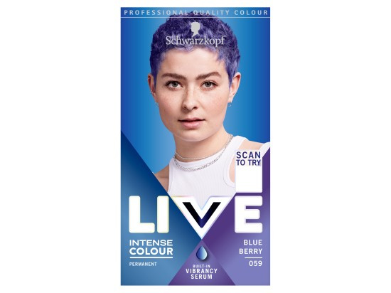 Schwarzkopf LIVE Intense Colour permanentní barva na vlasy odstín 059 Borůvka 1 ks