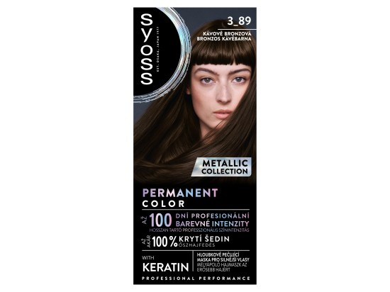 Syoss Color Metallic Collection permanentní barva na vlasy odstín 3-89 Kávově bronzový 1 ks