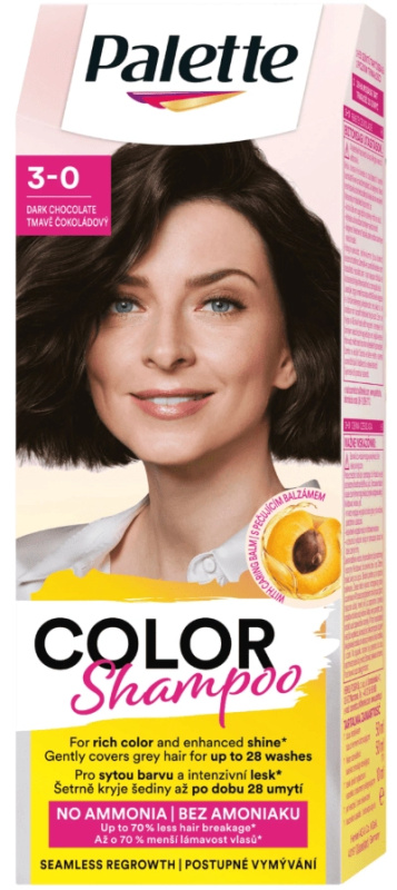 Schwarzkopf Palette Color Shampoo tónovací šampon odstín 3-0 Dark Chocolate 50 ml
