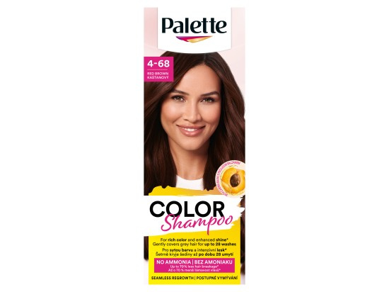 Schwarzkopf Palette Color Shampoo tónovací šampon odstín 4-68 Red Brown 50 ml