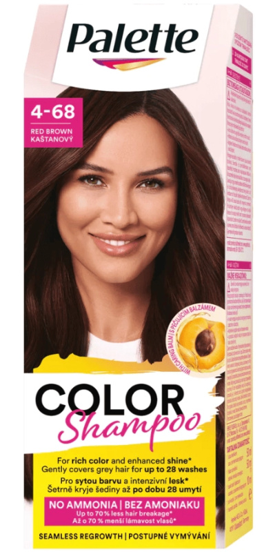 Schwarzkopf Palette Color Shampoo tónovací šampon odstín 4-68 Red Brown 50 ml