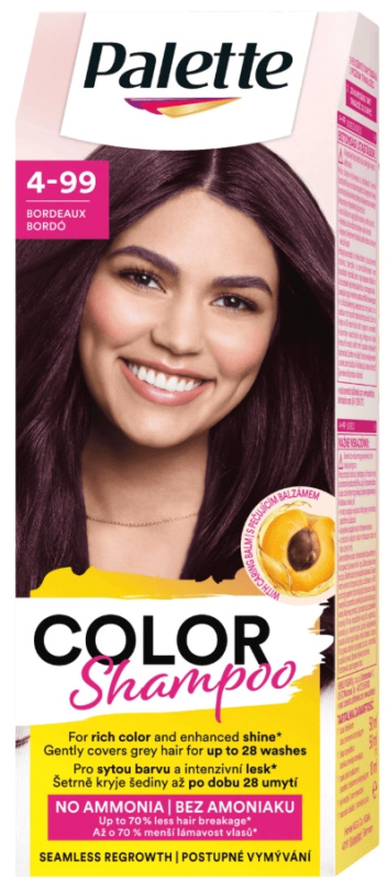 Schwarzkopf Palette Color Shampoo tónovací šampon odstín 4-99 Bordeaux 50 ml
