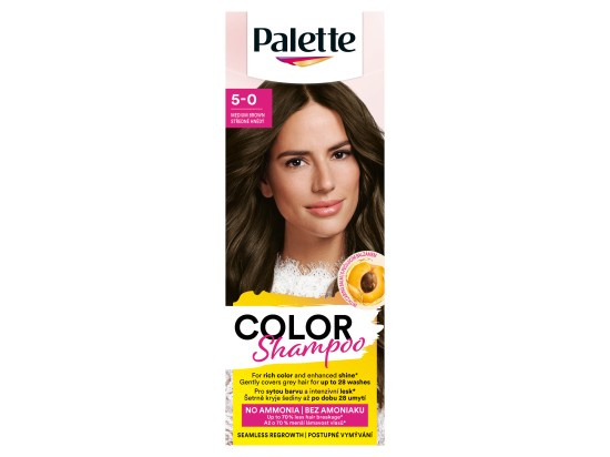 Schwarzkopf Palette Color Shampoo tónovací šampon odstín 5-0 Medium Brown 50 ml