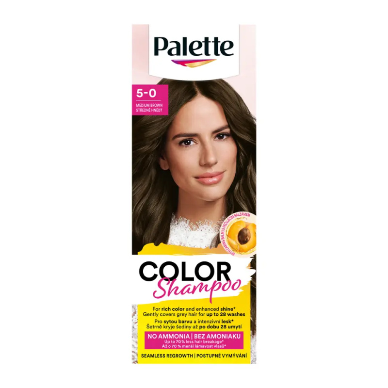 Schwarzkopf Palette Color Shampoo tónovací šampon odstín 5-0 Medium Brown 50 ml