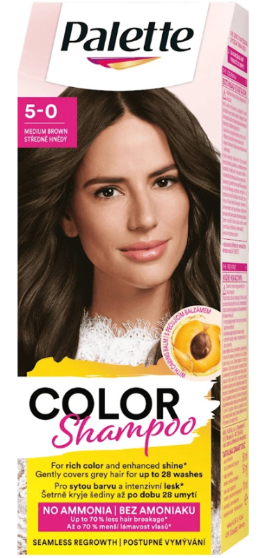 Schwarzkopf Palette Color Shampoo tónovací šampon odstín 5-0 Medium Brown 50 ml