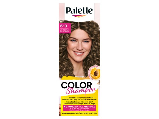 Schwarzkopf Palette Color Shampoo tónovací šampon odstín 6-0 Light Brown 50 ml