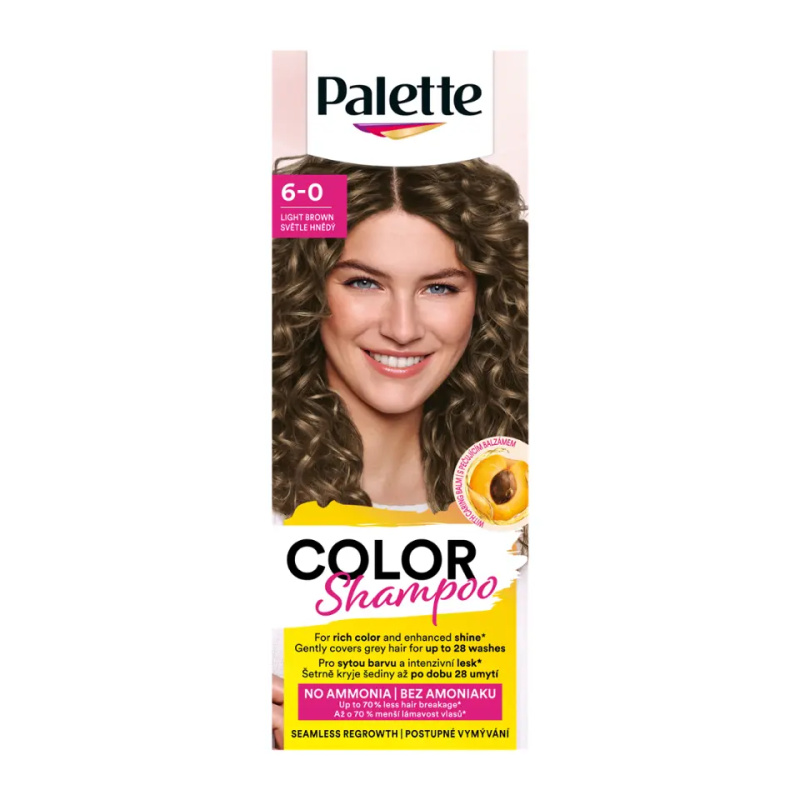Schwarzkopf Palette Color Shampoo tónovací šampon odstín 6-0 Light Brown 50 ml