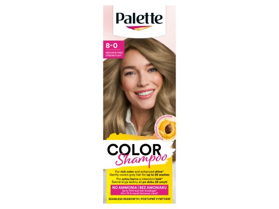 Schwarzkopf Palette Color Shampoo tónovací šampon odstín 8-0 Medium Blonde 50 ml