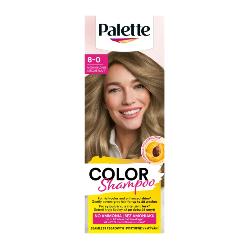 Schwarzkopf Palette Color Shampoo tónovací šampon odstín 8-0 Medium Blonde 50 ml