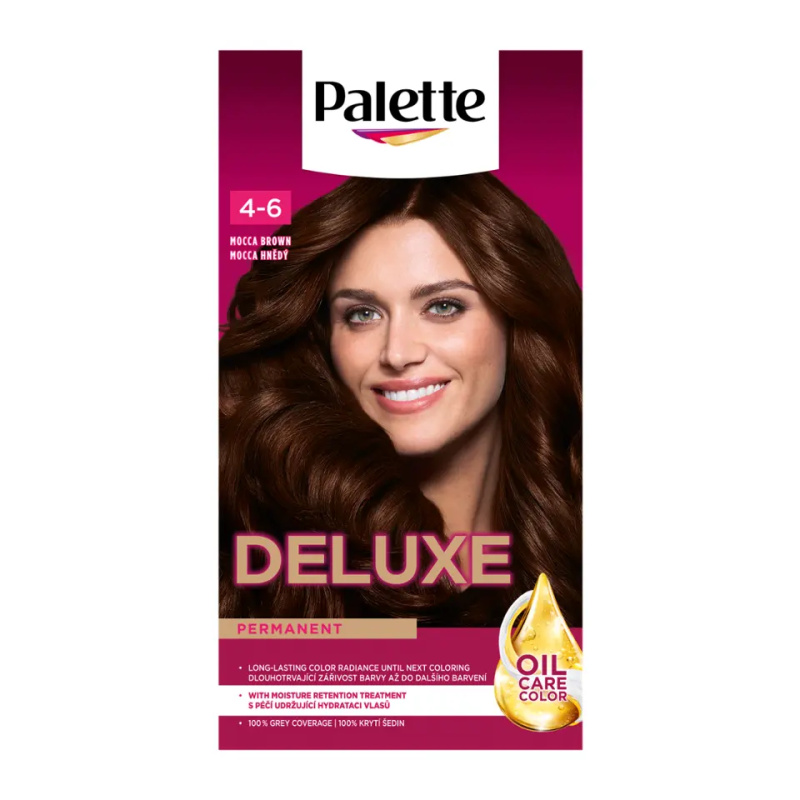 Schwarzkopf Palette Deluxe permanentní barva na vlasy odstín 4-6 Mocca hnědý 1 ks
