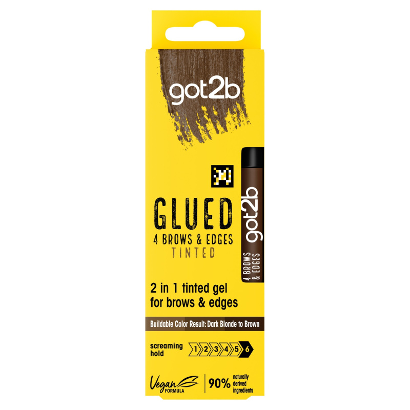 got2b Glued fixační gel na obočí 2 v 1 Tinted Brown 16 ml