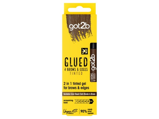 got2b Glued fixační gel na obočí 2 v 1 Tinted Brown 16 ml