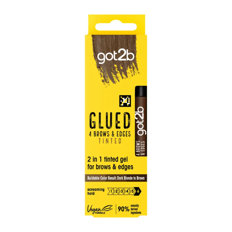 got2b Glued fixační gel na obočí 2 v 1 Tinted Brown 16 ml