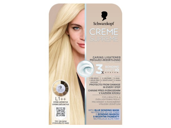 Schwarzkopf Creme Supreme permanentní barva na vlasy odstín L1++ Extrémní zesvětlovač plus 60 ml