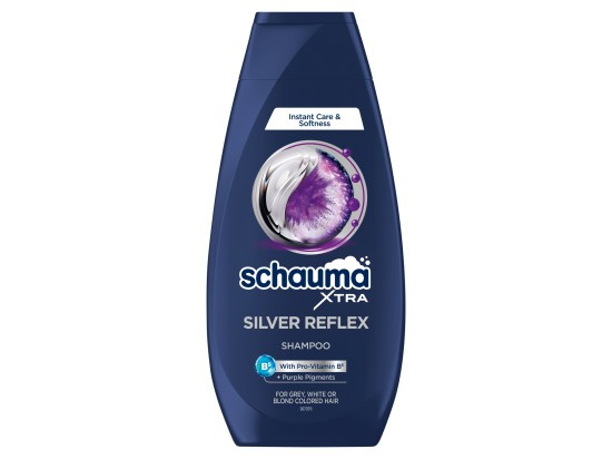 Schwarzkopf Schauma Silver Reflex šampon neutralizující žluté tóny pro zesvětlené, melírované studené blond vlasy 350 ml