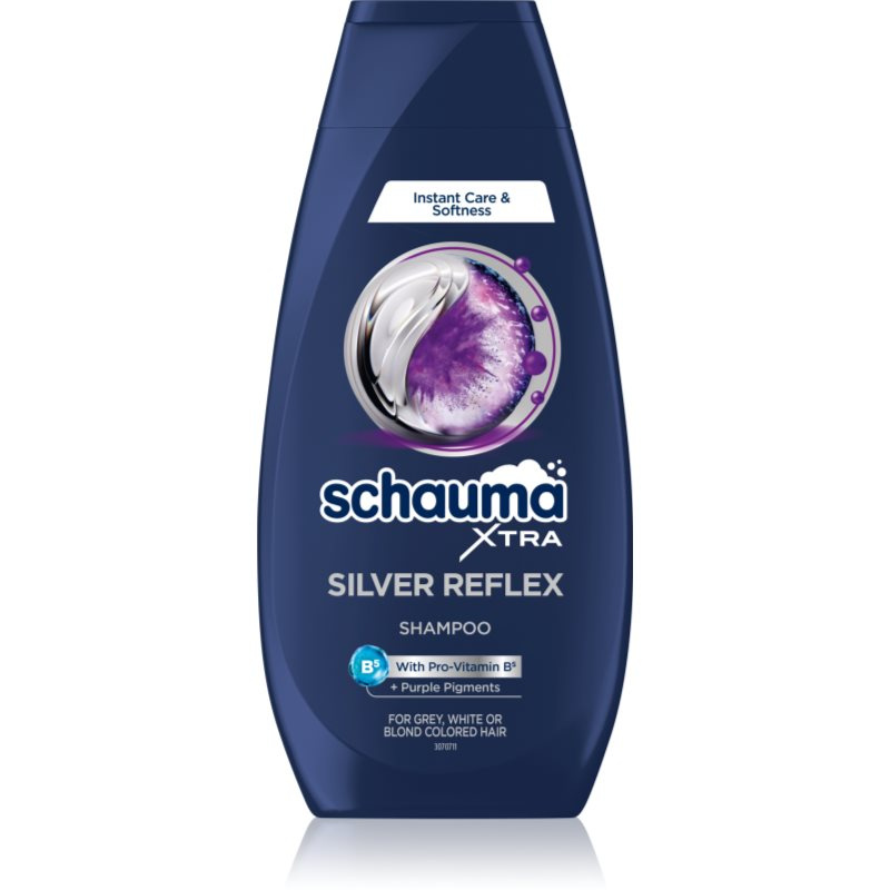 Schwarzkopf Schauma Silver Reflex šampon neutralizující žluté tóny pro zesvětlené, melírované studené blond vlasy 350 ml