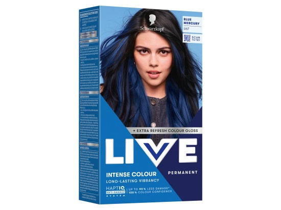 Schwarzkopf LIVE Intense Colour permanentní barva na vlasy odstín U67 Blue Mercury 1 ks