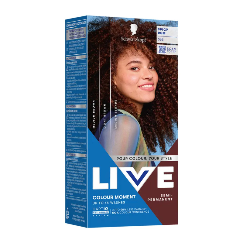 Schwarzkopf LIVE Colour Moment semipermanentní barva na vlasy odstín 065 Spicy Rum 50 ml