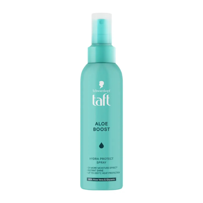 Schwarzkopf Taft Aloe Boost hydratační sprej na vlasy pro tepelnou úpravu vlasů 150 ml