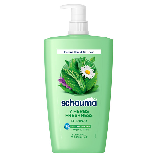 Schwarzkopf Schauma 7 Herbs Freshness bylinný šampon pro normální až mastné vlasy 1000 ml
