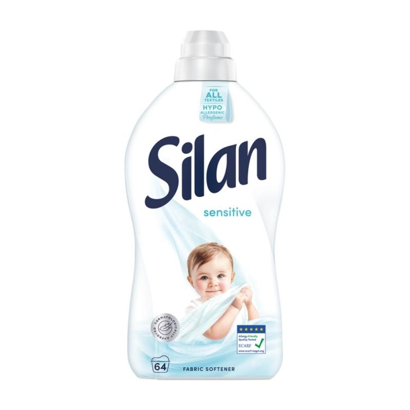 SILAN Sensitive & Baby Aviváž 64 praní 1408 ml