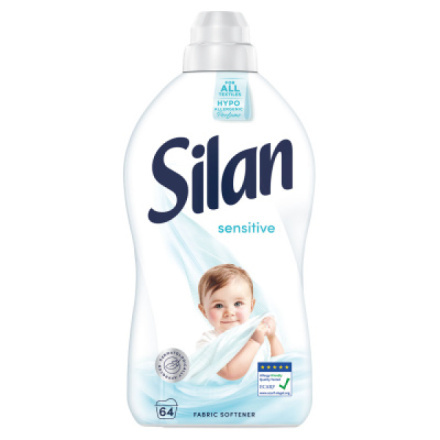 SILAN Sensitive & Baby Aviváž 64 praní 1408 ml