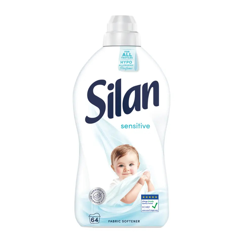 SILAN Sensitive & Baby Aviváž 64 praní 1408 ml