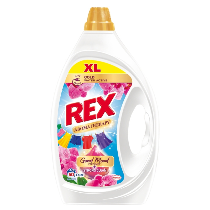 REX Aromatherapy Prací gel Orchid Color 50 praní 2,25 l