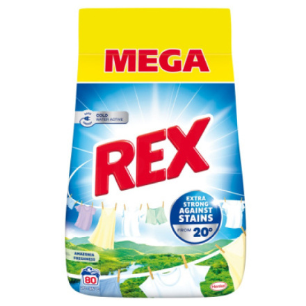 REX Amazonia Freshness prášek na praní (80 praní) 4,40 kg