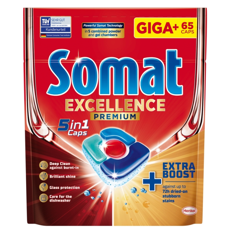 Tablety do myčky Somat - 5 v1, 65 ks