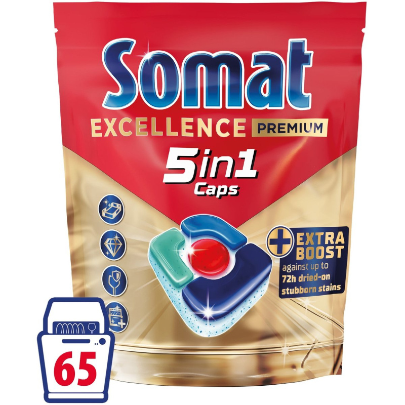 Tablety do myčky Somat - 5 v1, 65 ks