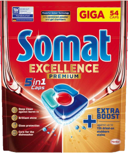 Somat Excellence Premium 5in1 - tablety do myčky - 54 tablet