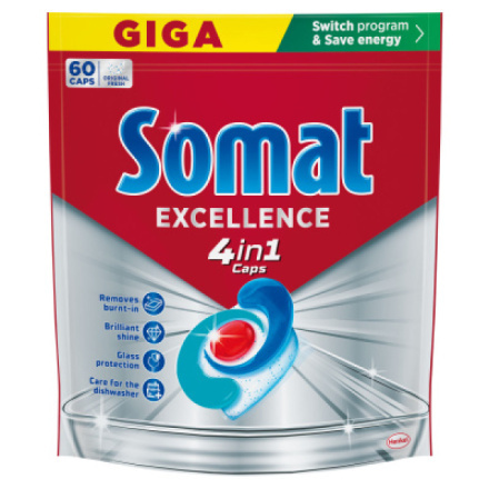 Somat tablety do myčky Excellence 4v1 60 ks