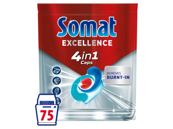 SOMAT Excellence 4in1 Kapsle do myčky 75 kusů