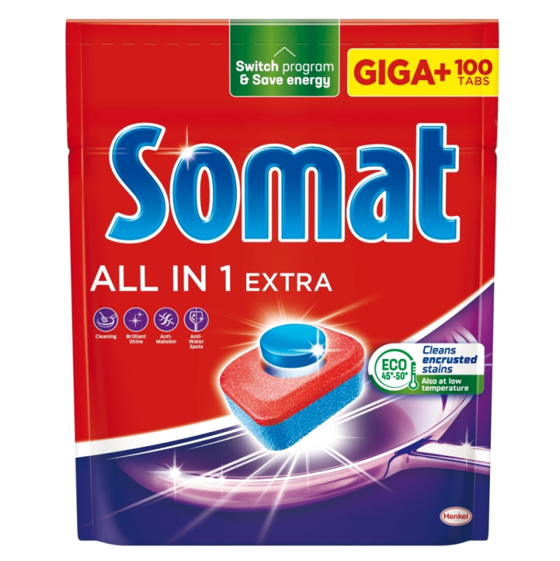 Tablety do myčky Somat - All in One Extra, 100 ks