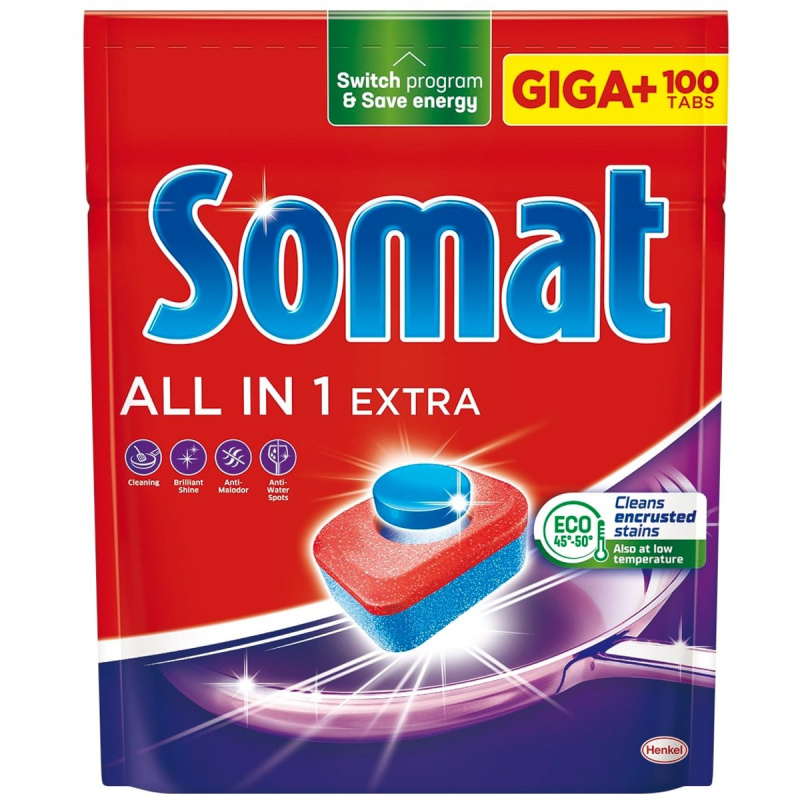 Tablety do myčky Somat - All in One Extra, 100 ks