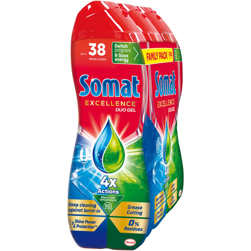 Somat Somat Excellence Anti-Grease gel do myčky nádobí (4×0,513 l)