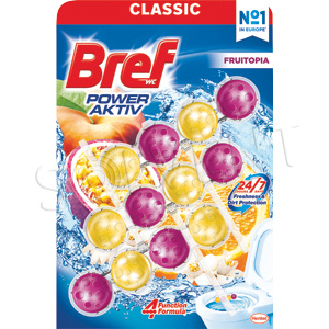 Bref Power Aktiv Classic - WC blok - Fruitopia, 3 x 50 g