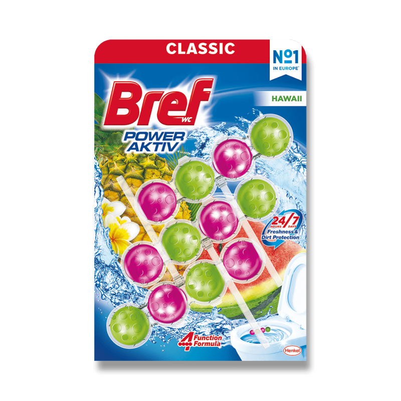 Bref Power Aktiv Classic - WC blok - Hawaii, 3 x 50 g