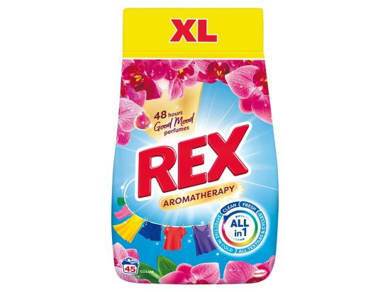 REX Prací prášek na barevné prádlo Aromatherapy Orchid Color 45 PD