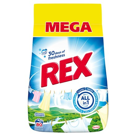 REX Amazonia Freshness prášek na praní (80 praní) 4000 g