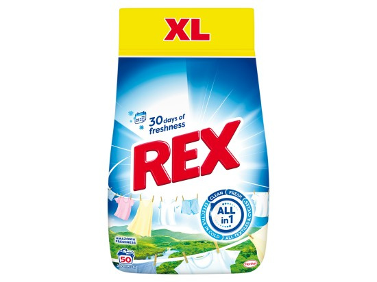 REX Prací prášek Amazonia Freshness 50 praní 2,75 kg